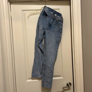 High waisted jeans light wash brandy Melville